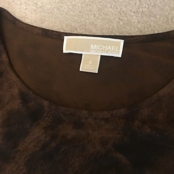 ➡️ Brown MK asymmetric mini dress - Picture 4 of 7